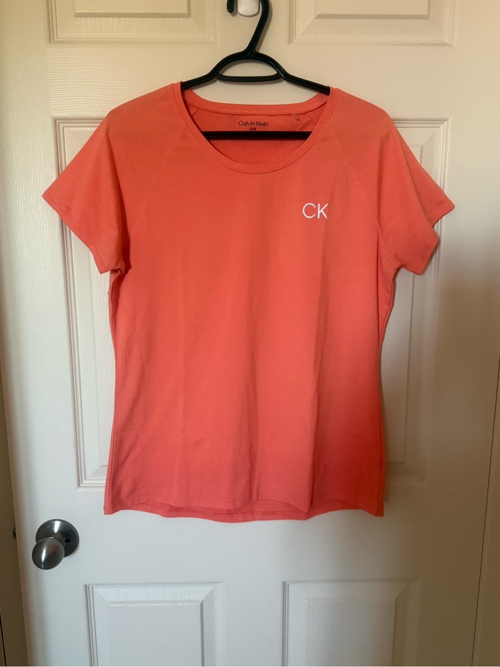 Calvin Klein coral Scoop-Neck Short Sleeve Tee